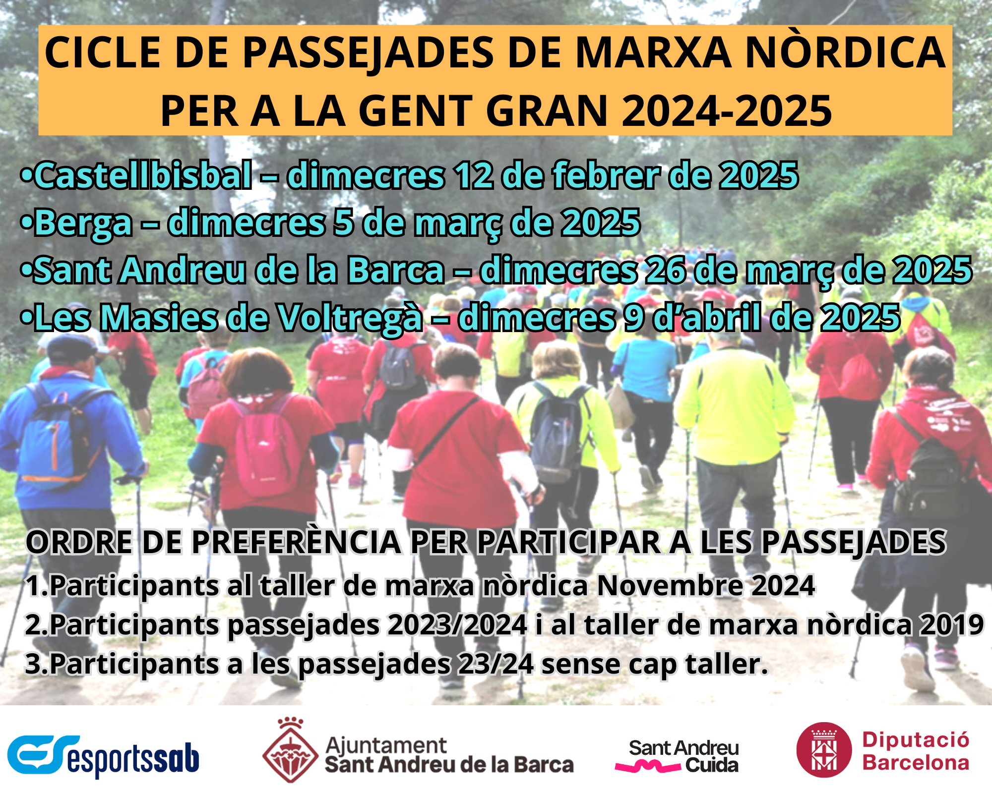 2ª PASSEJADA MARXA NÒRDICA PER A LA GENT GRAN. BERGA.